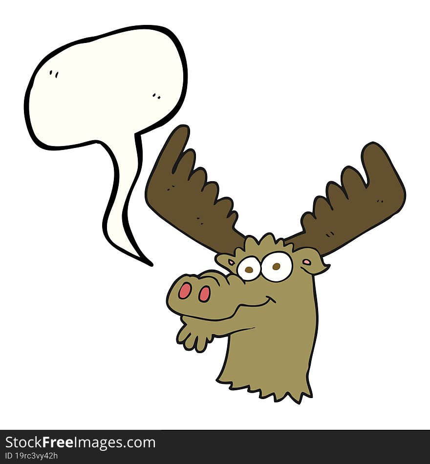 speech bubble cartoon moose