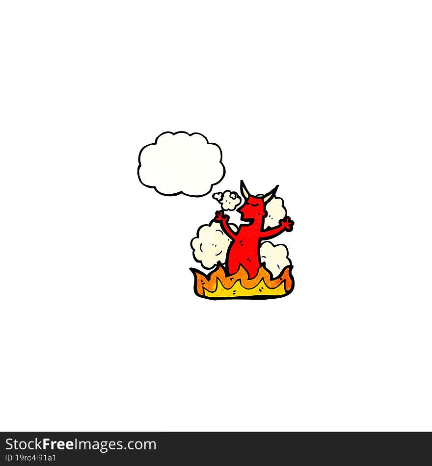 cartoon devil appearing