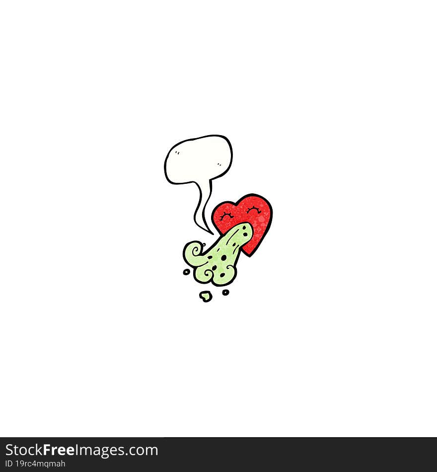 Love Sick Heart Cartoon