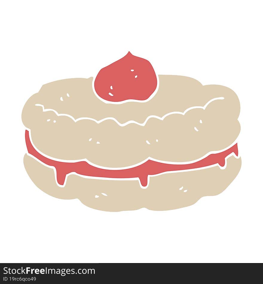 Flat Color Style Cartoon Biscuit