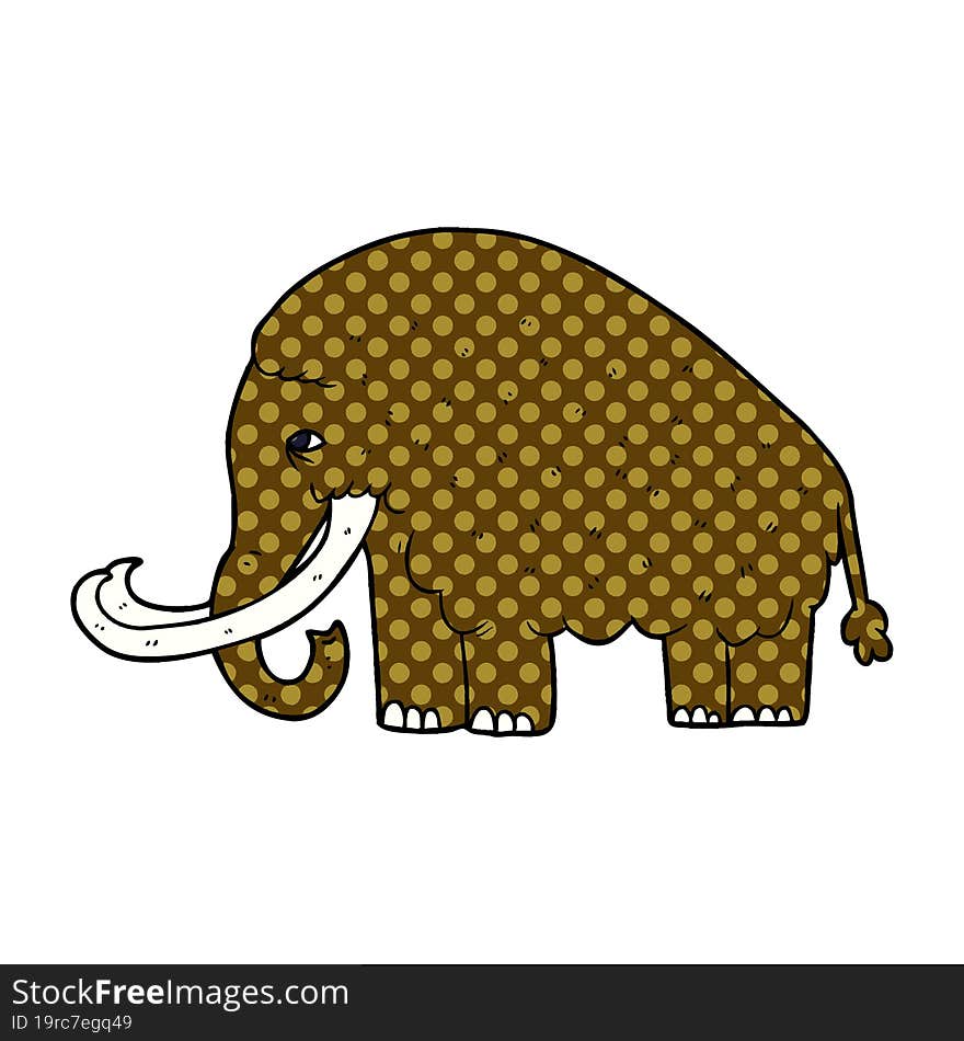 cartoon mammoth. cartoon mammoth