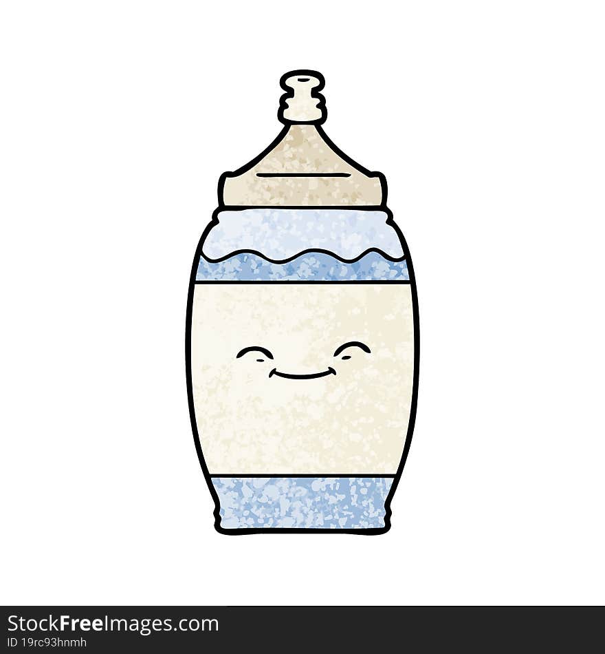 cartoon happy water bottle. cartoon happy water bottle