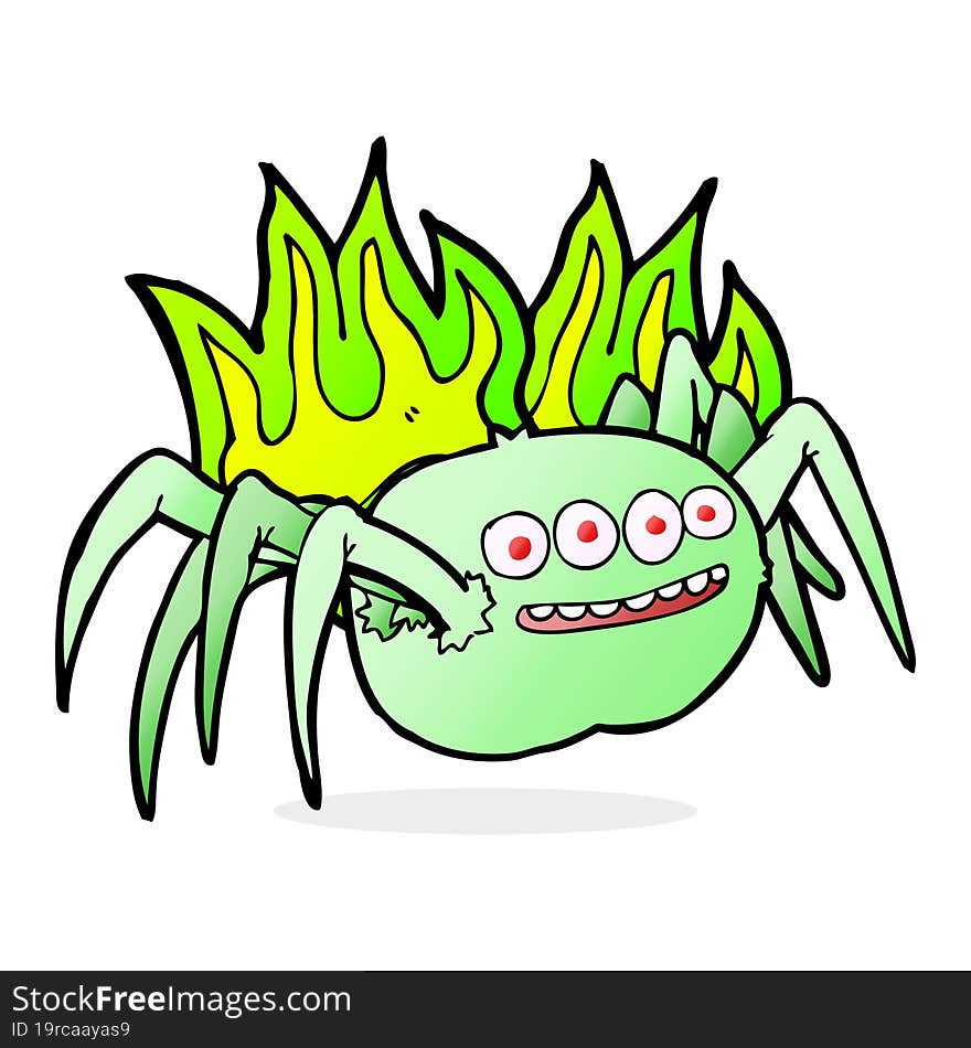 Cartoon Spooky Spider