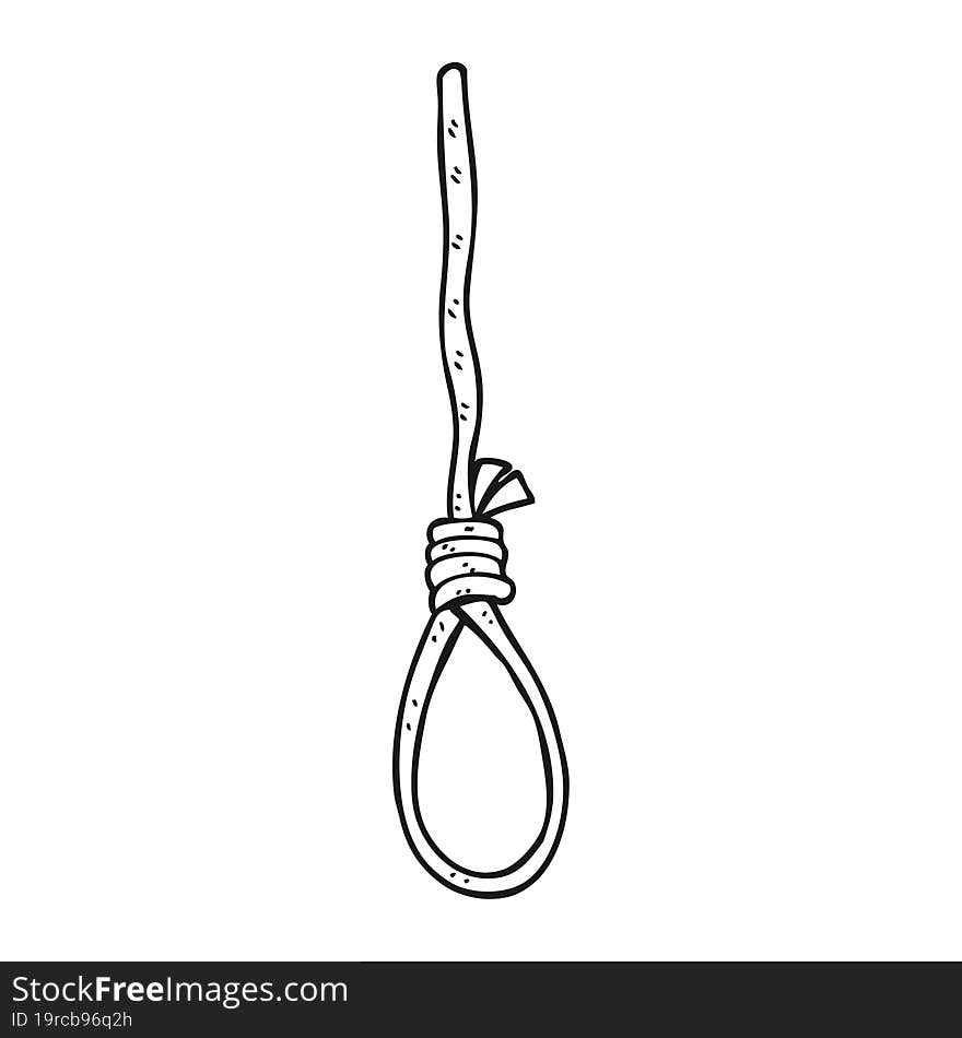 Black And White Cartoon Hangman S Noose