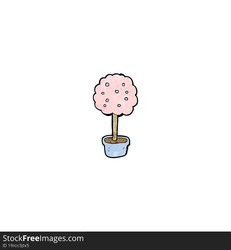 Decorative Pink Tree Cartoon