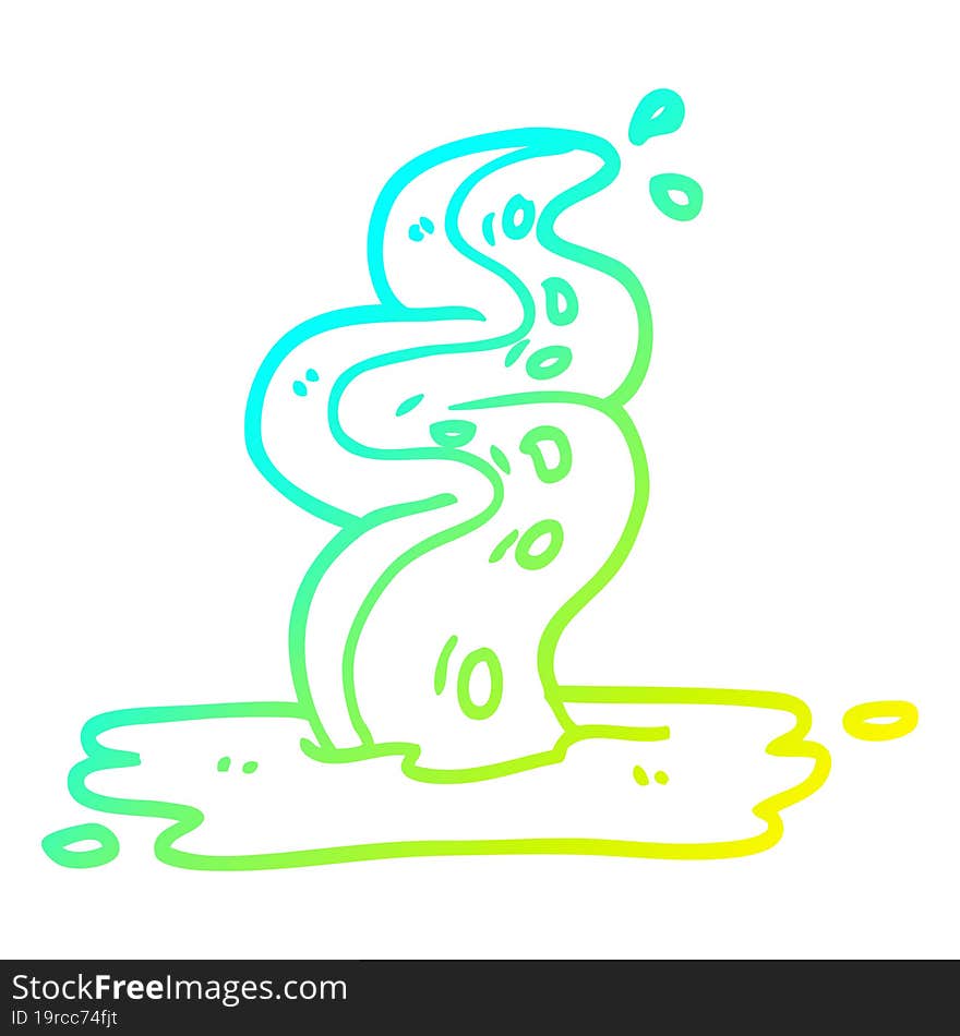 cold gradient line drawing cartoon spooky tentacle