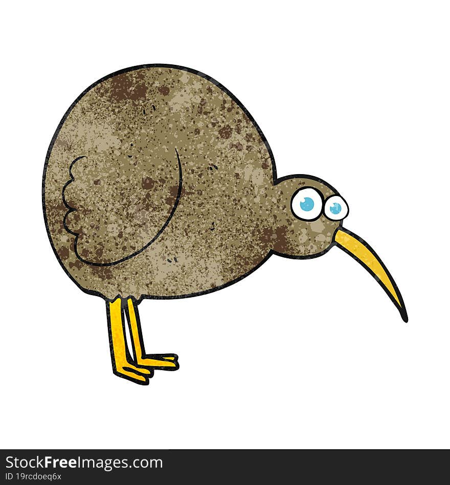 textured cartoon kiwi bird