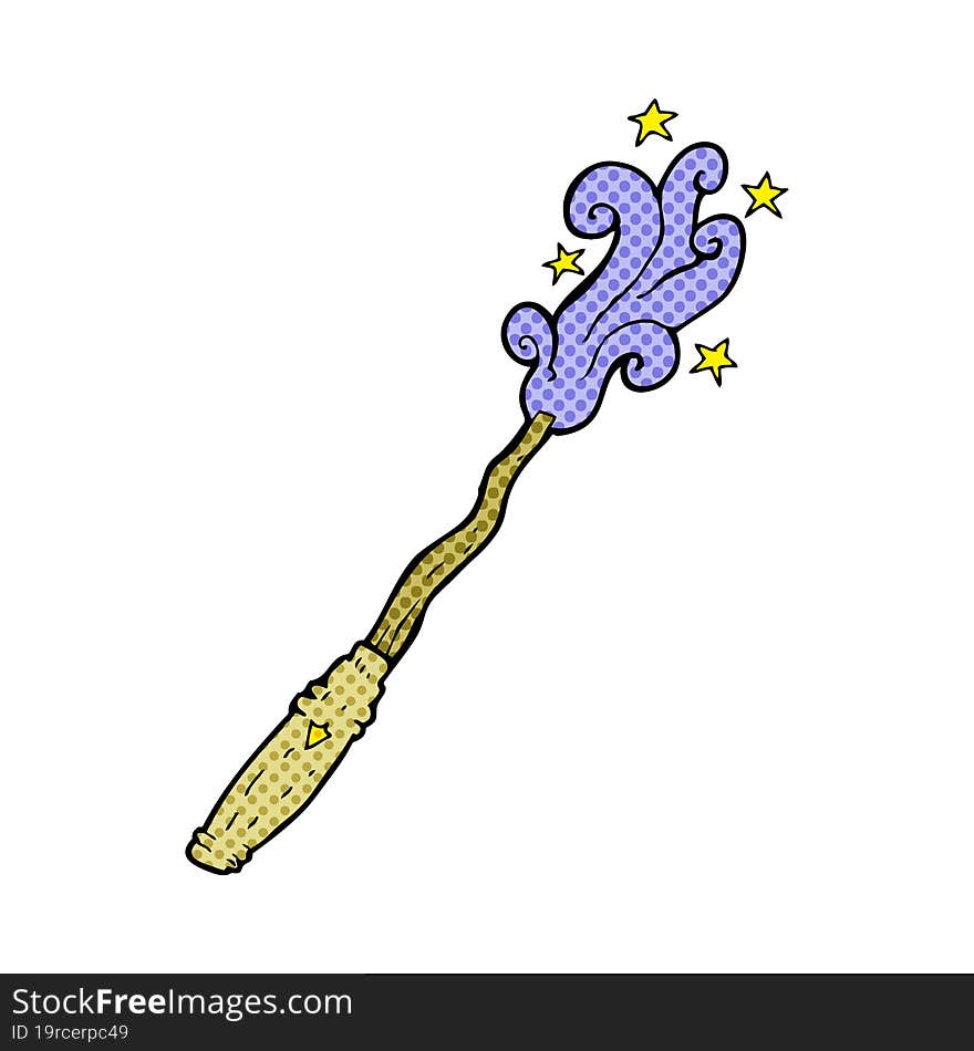 cartoon magic wand