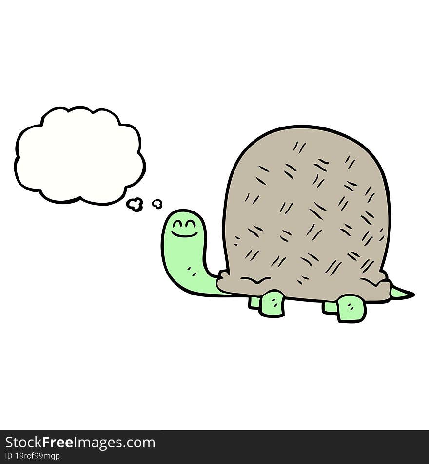 Thought Bubble Cartoon Tortoise