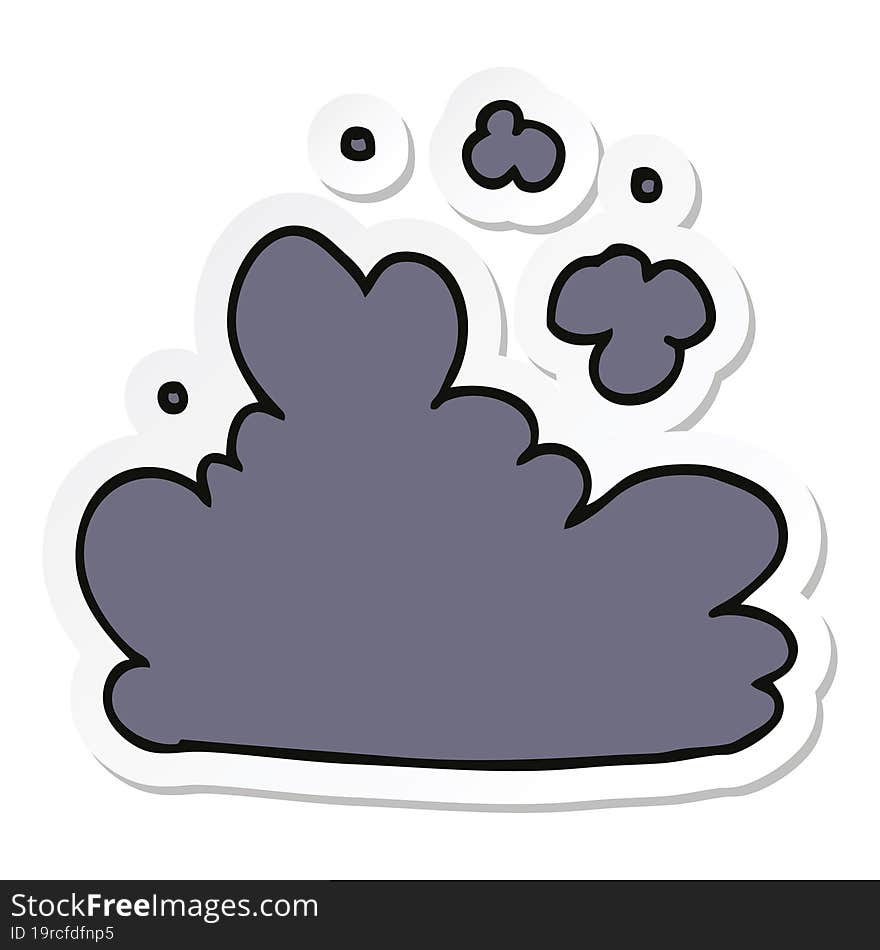 sticker of a cartoon cloud