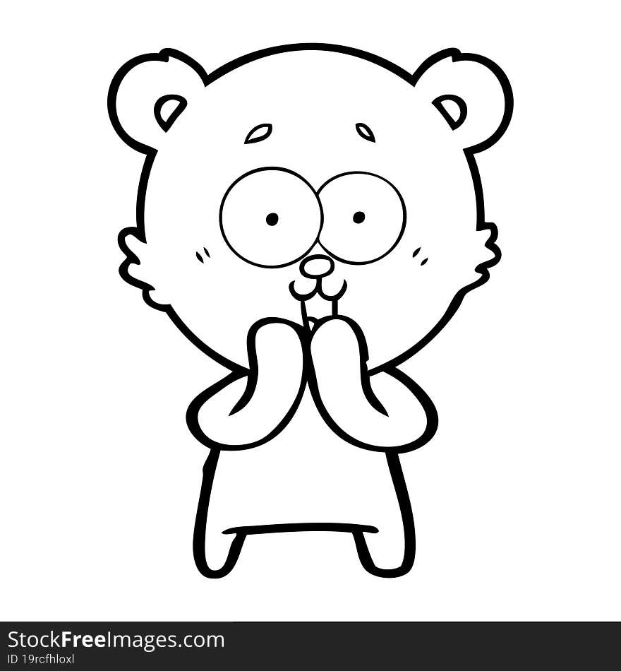 laughing teddy  bear cartoon. laughing teddy  bear cartoon