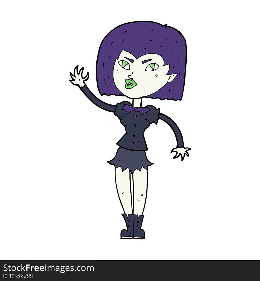 cartoon pretty vampire girl