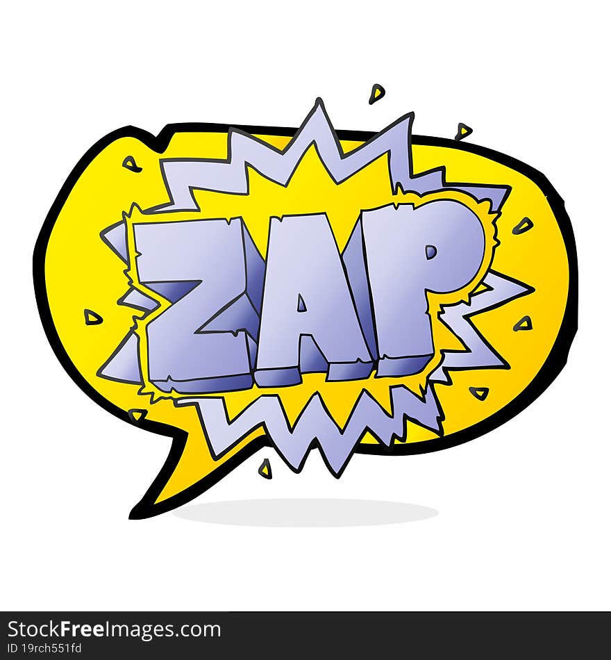 speech bubble cartoon zap explosion sign