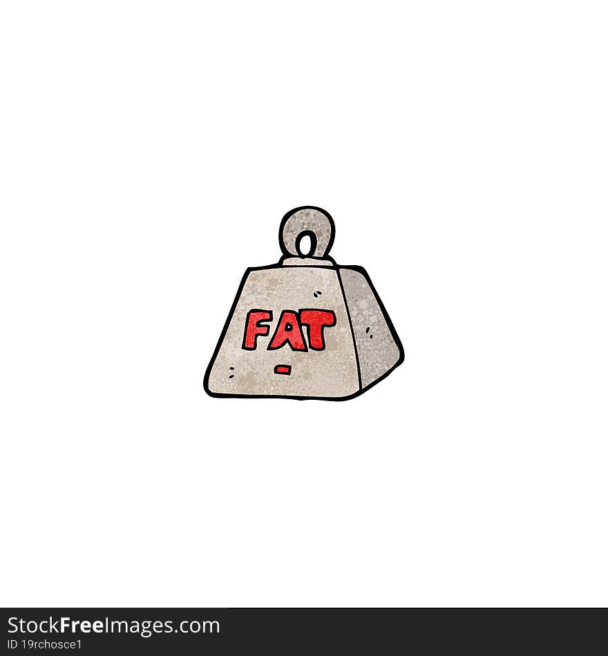 cartoon weight with fat text