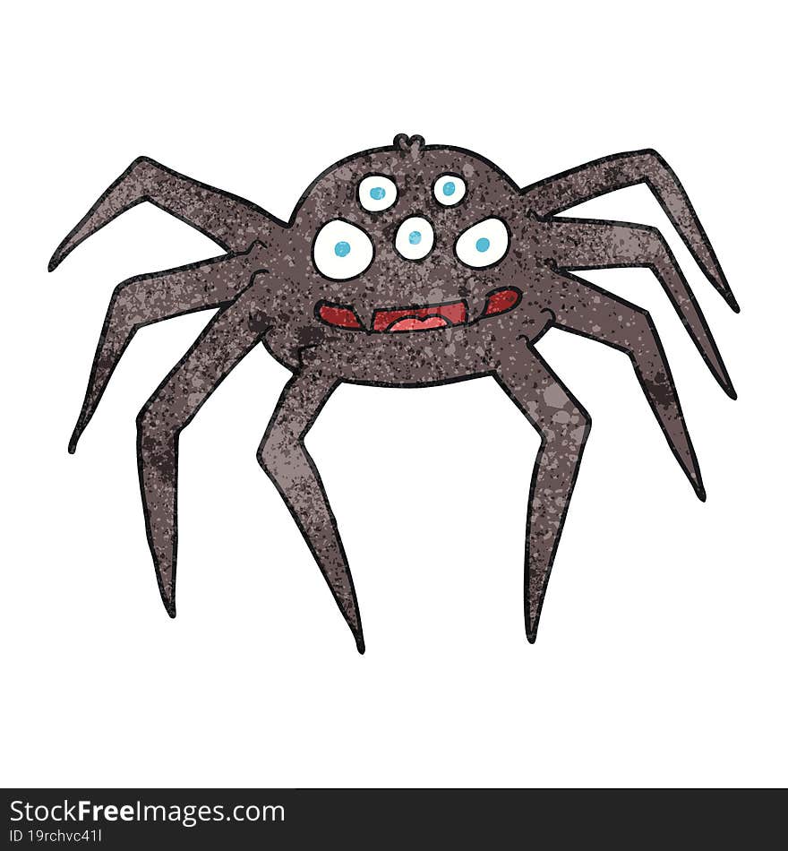 textured cartoon spider