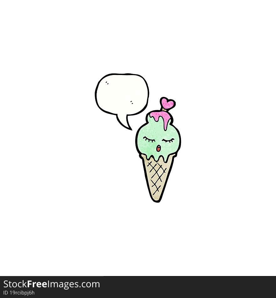 Ice Cream Cartoon Character