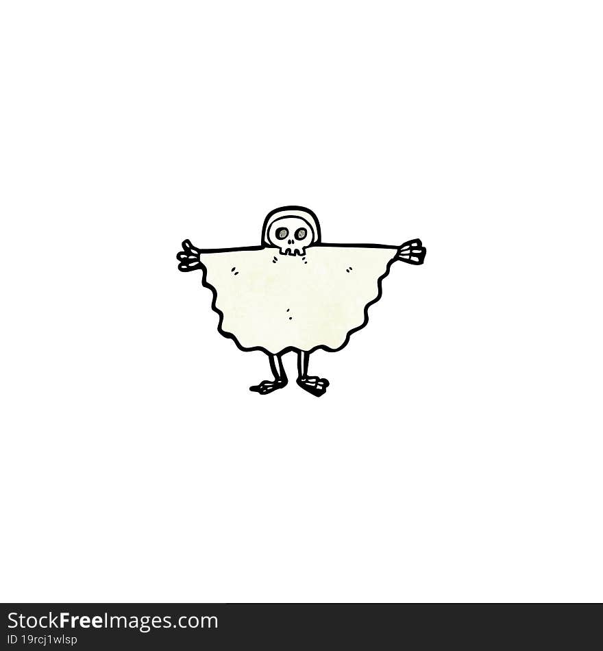 Cartoon Person In Ghost Costume