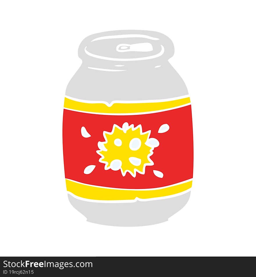 flat color style cartoon soda can. flat color style cartoon soda can