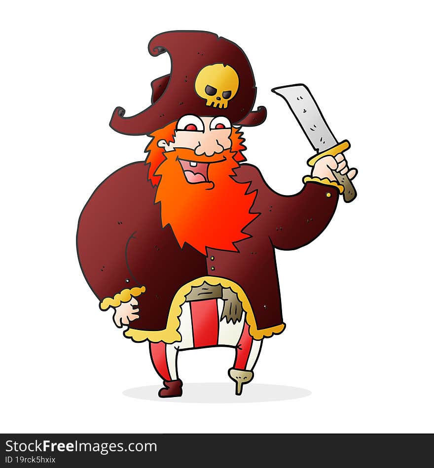 Cartoon Pirate Captain