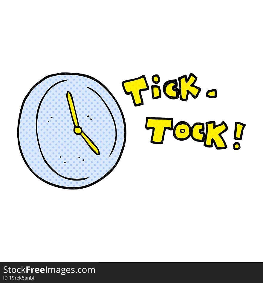 cartoon ticking clock