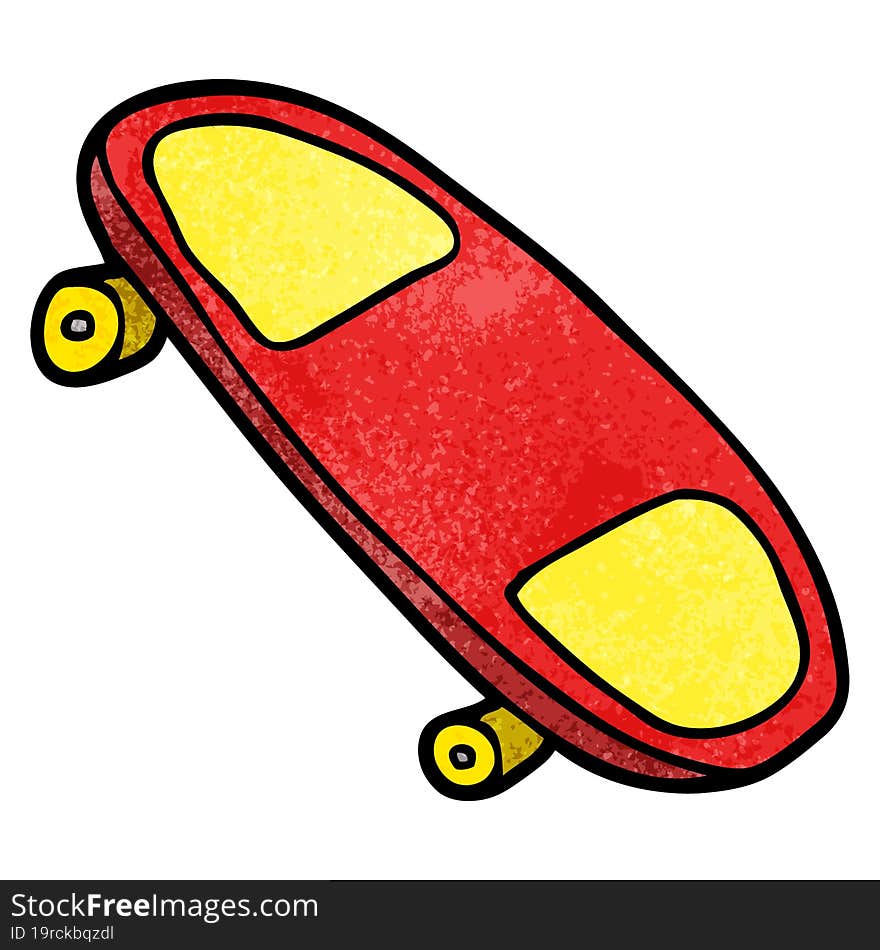 cartoon doodle skateboard