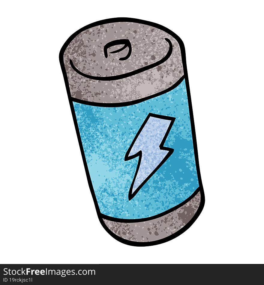 Cartoon Doodle Of A Battery