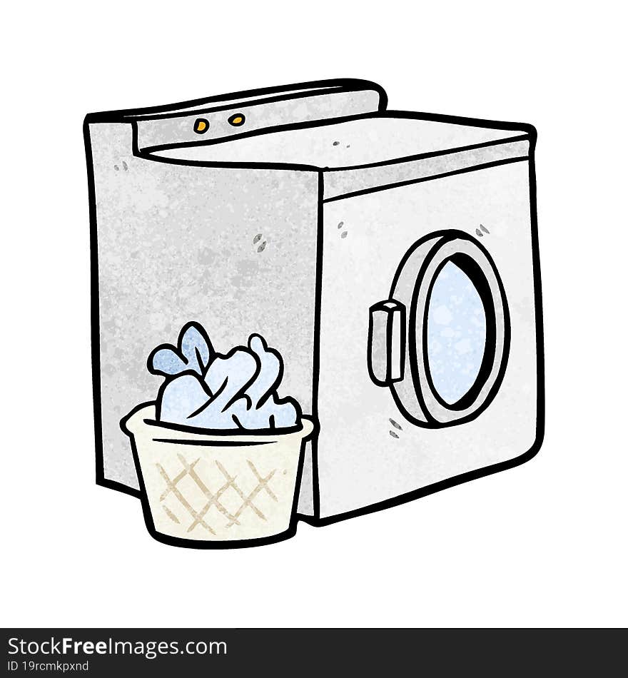 cartoon washing machine and laundry. cartoon washing machine and laundry