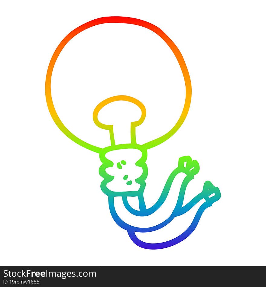 rainbow gradient line drawing cartoon