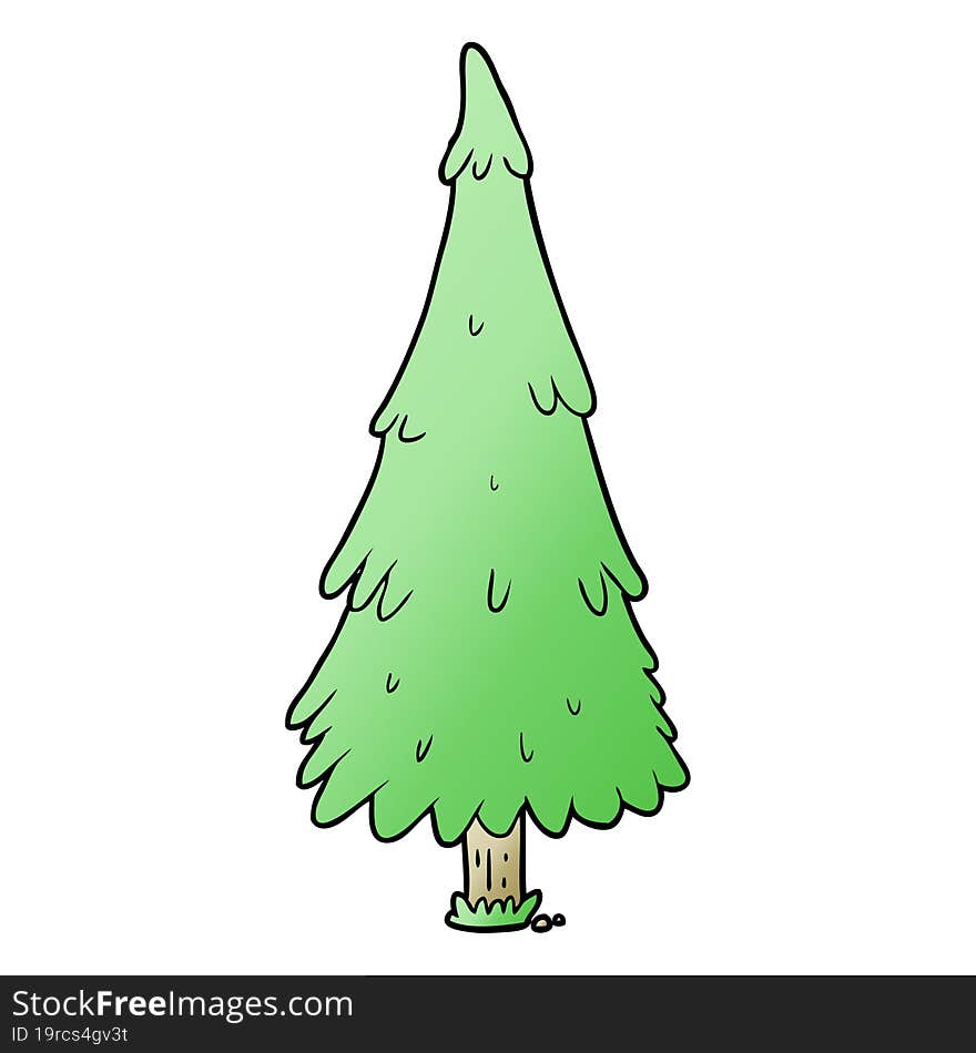 cartoon christmas tree. cartoon christmas tree