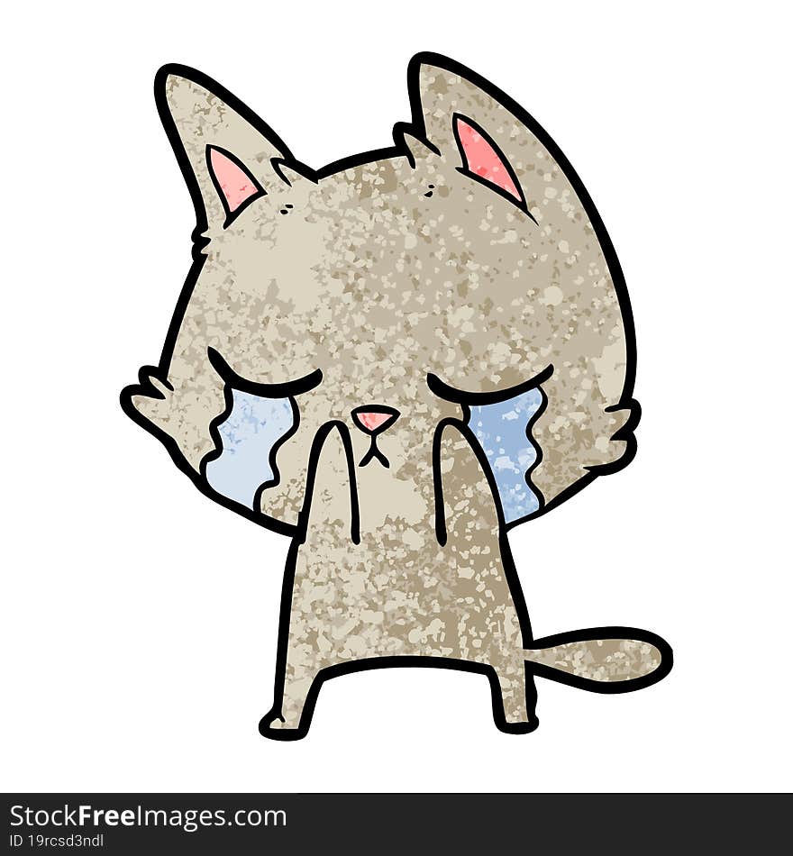 crying cartoon cat. crying cartoon cat