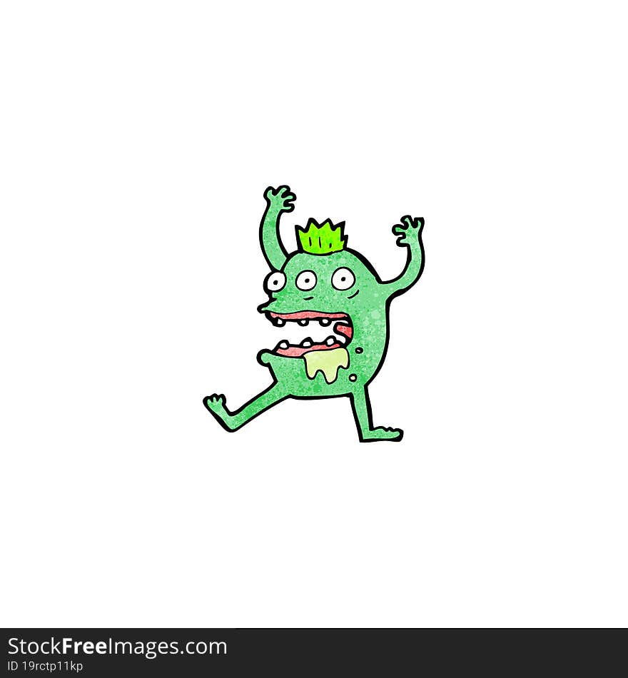 cartoon alien monster