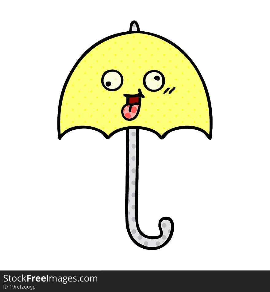 comic book style cartoon umbrella