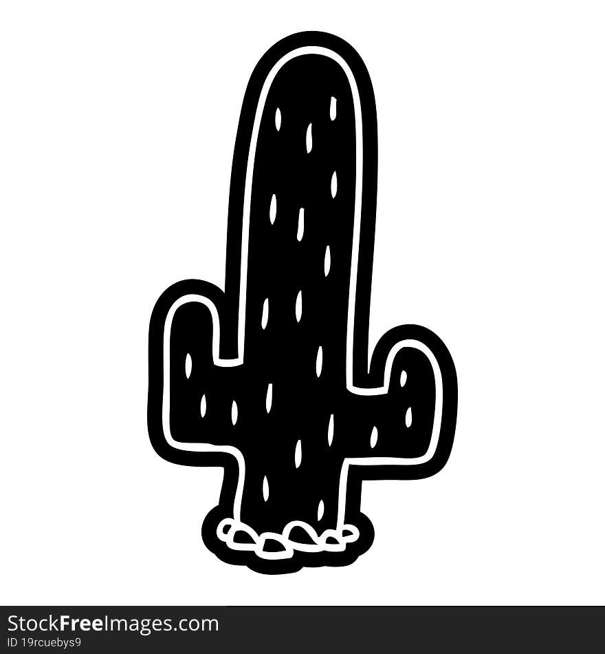 cartoon icon drawing of a cactus