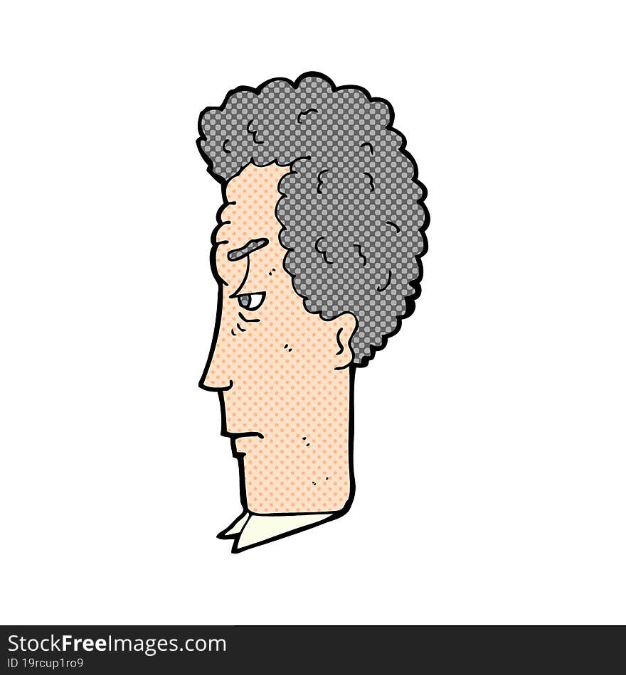 cartoon grey haired man