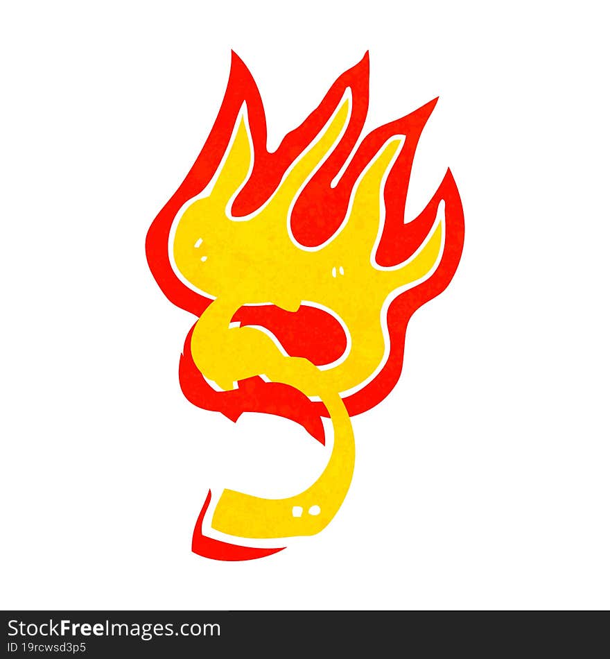 Cartoon Flaming Letter