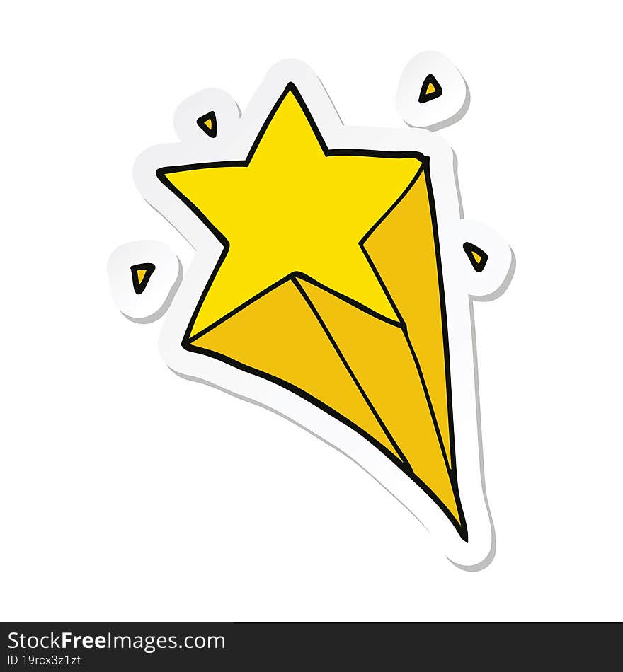 sticker of a cartoon star