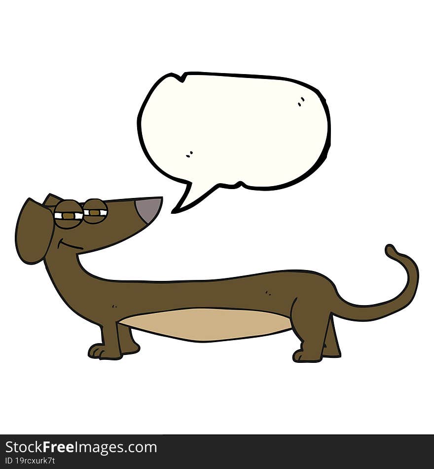 Speech Bubble Cartoon Dachshund