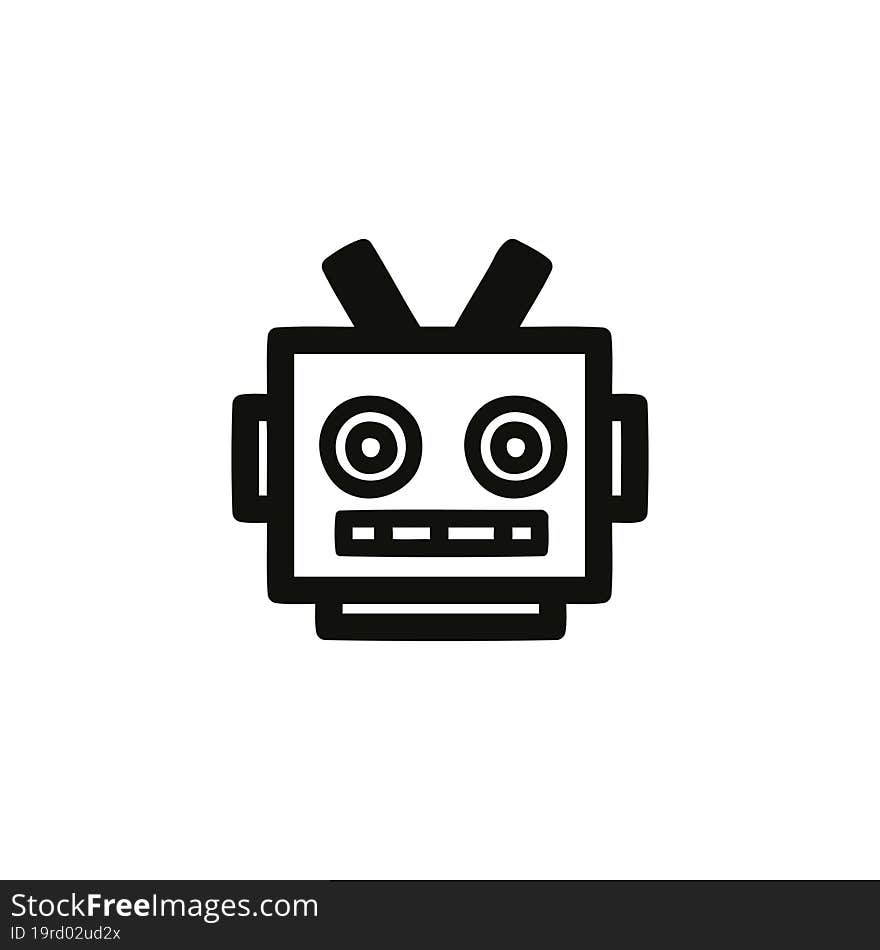 robot head icon symbol