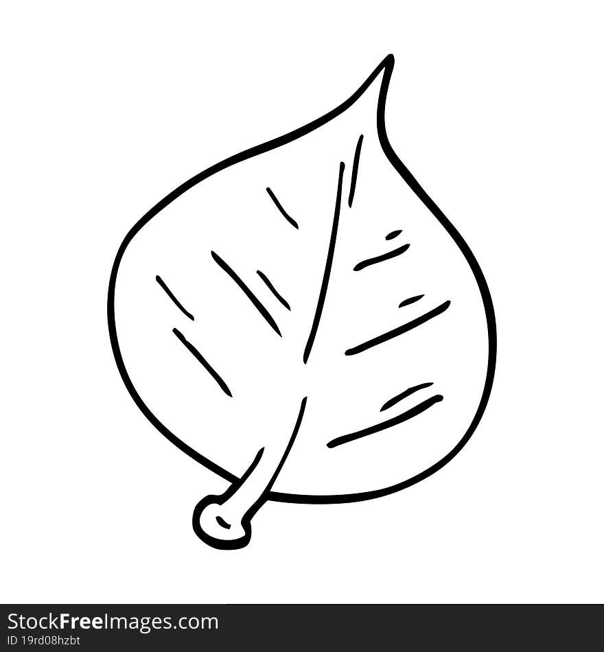 Line Drawing Cartoon Leaf