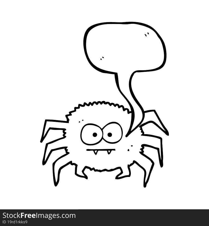 speech bubble cartoon spider