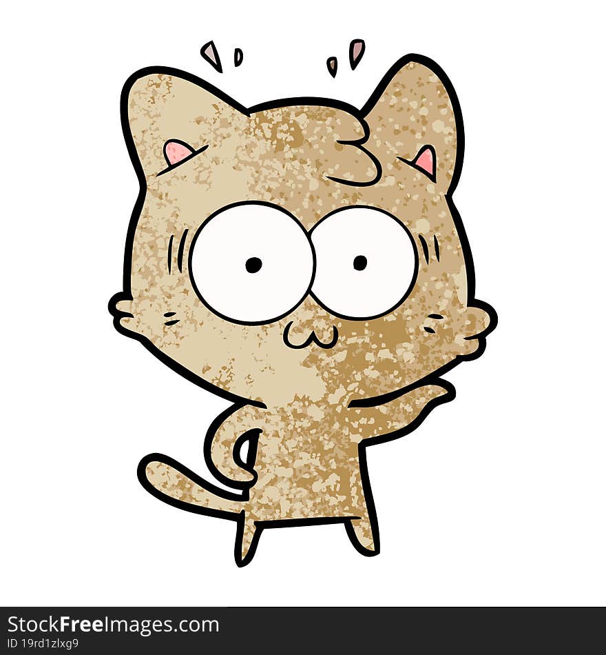 cartoon surprised cat. cartoon surprised cat