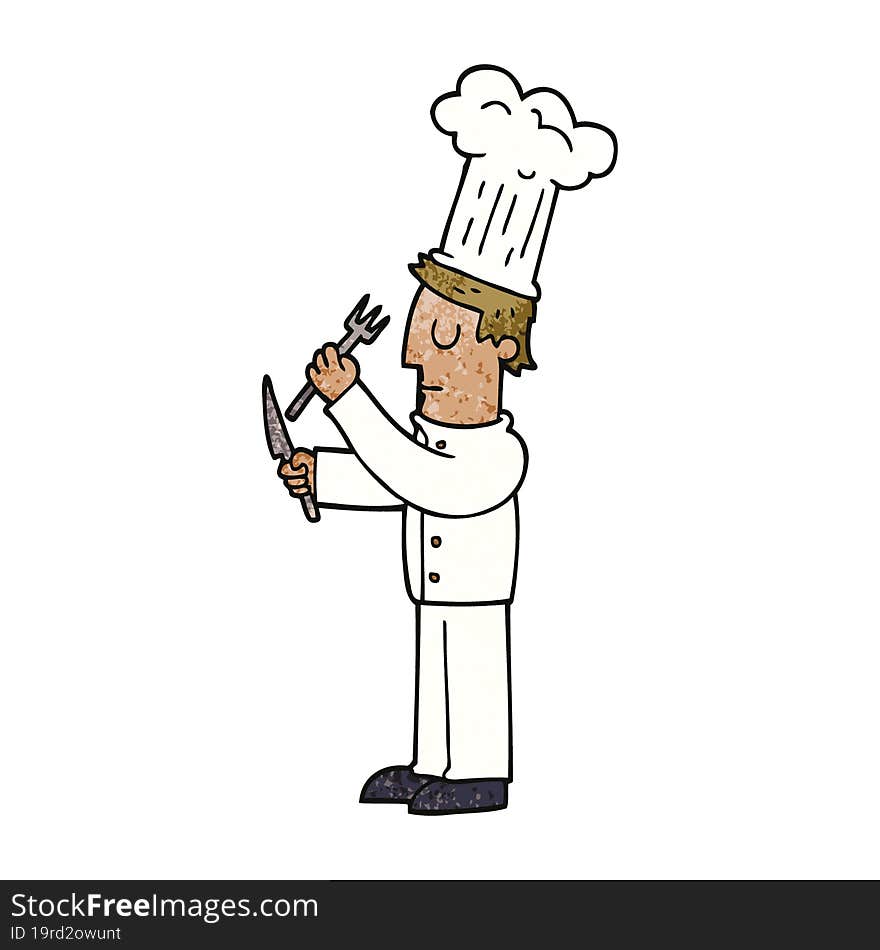 cartoon doodle talented chef