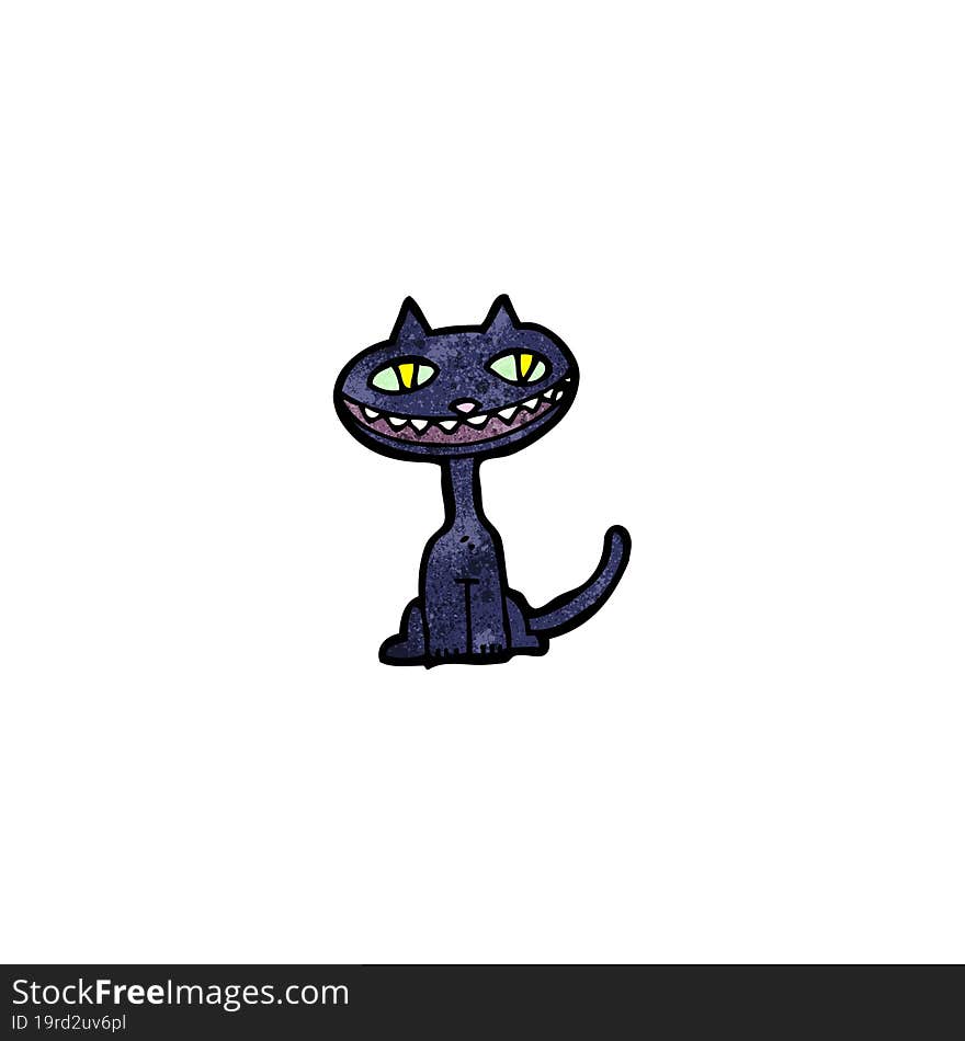 cartoon black cat