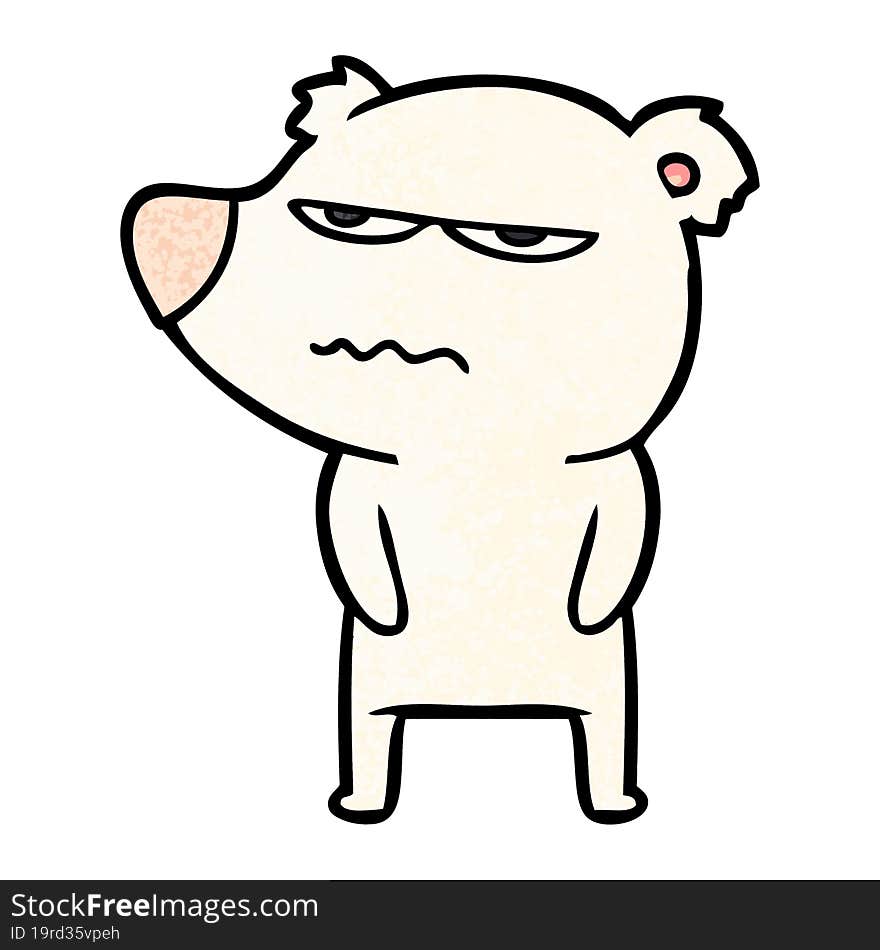 angry bear polar cartoon. angry bear polar cartoon