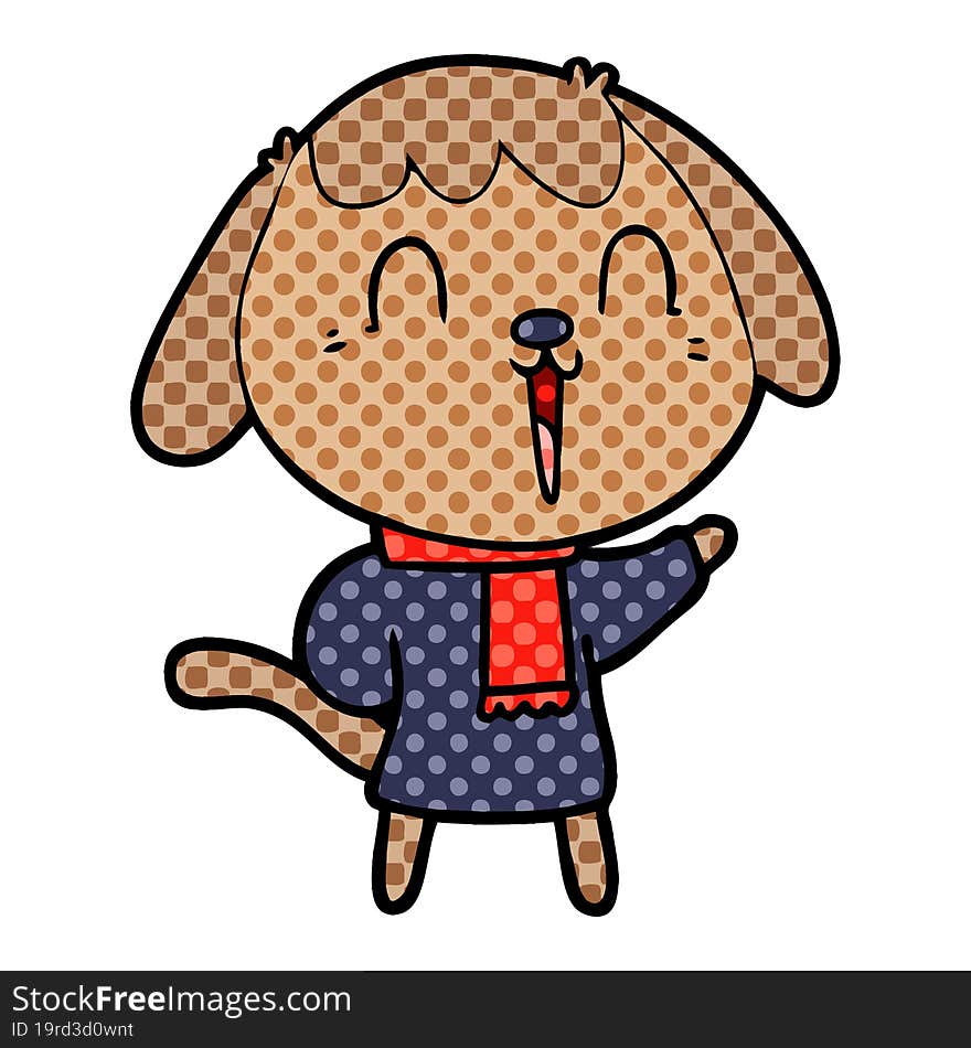 cute cartoon dog. cute cartoon dog