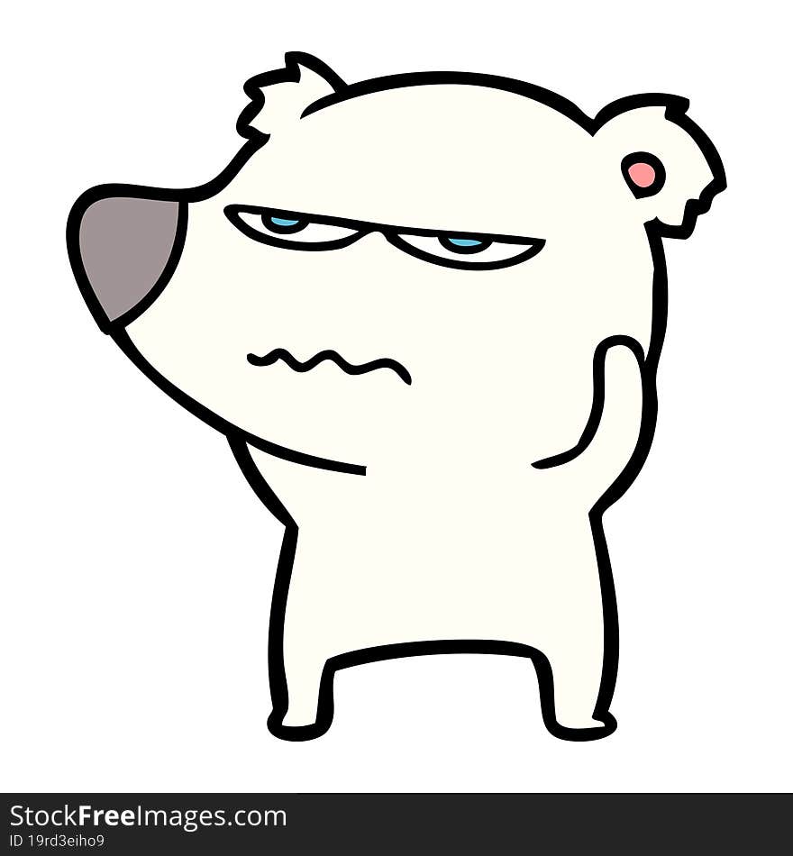 angry bear polar cartoon. angry bear polar cartoon