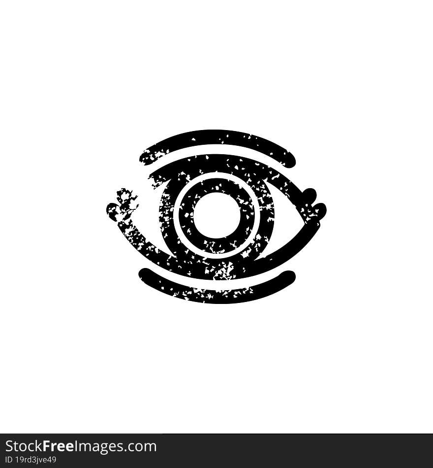 Staring Eye Distressed Icon