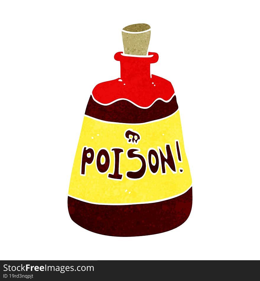 cartoon bottle of poison