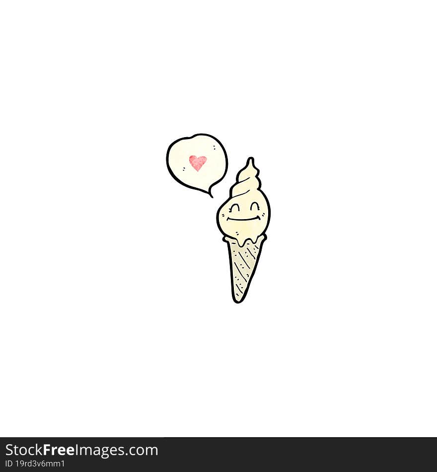 cartoon ice cream cone character