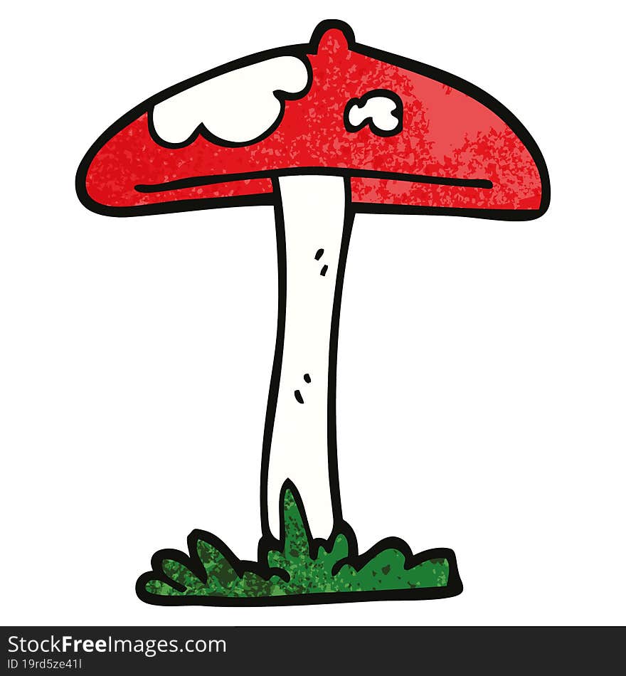 cartoon doodle mushroom